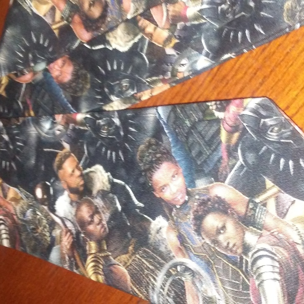 Black Panther Neck Tie and Pocket Square